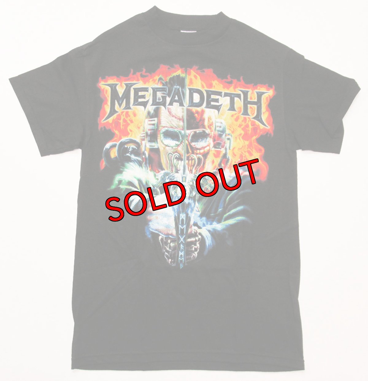 画像1: オフィシャル バンドTシャツ：メガデス MEGADETH TWO FACES 06 TOUR ブラック (1)