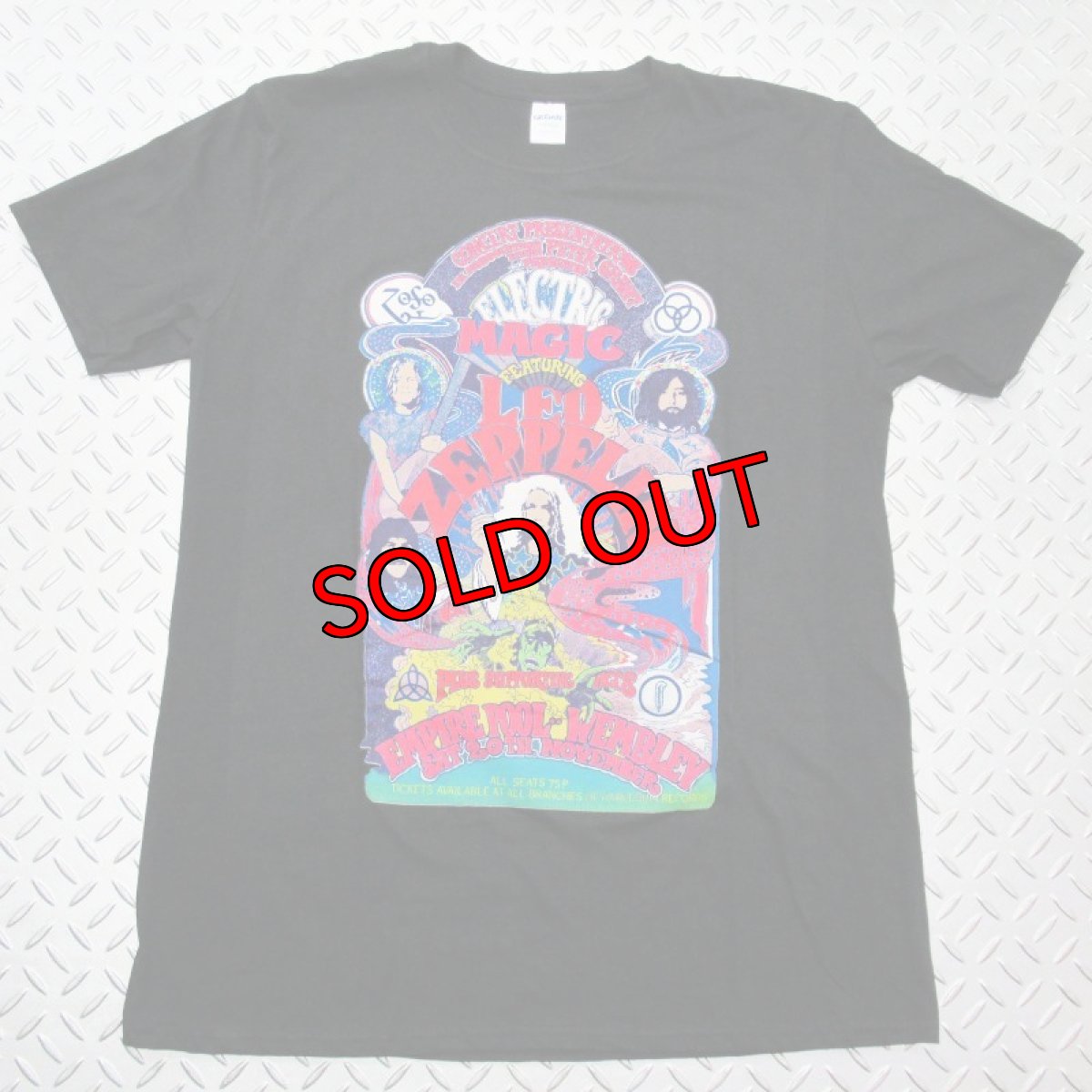 画像1: オフィシャル バンドTシャツ：レッドツェッペリン LED ZEPPELIN Full Colour Electric Magic ブラック (1)