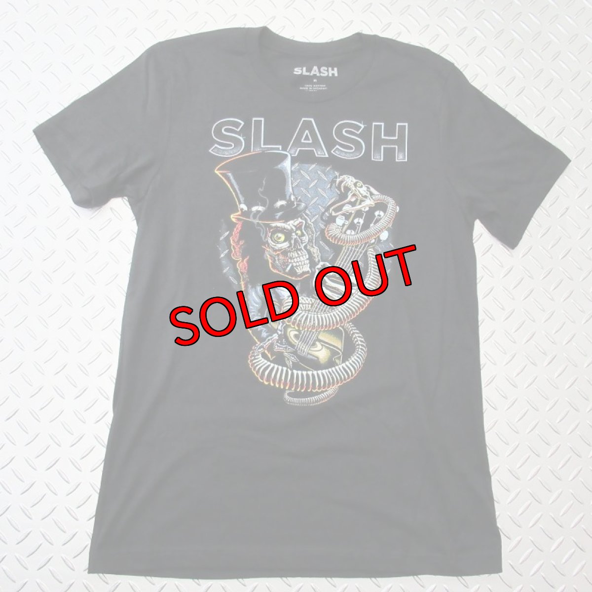 画像1: オフィシャル バンドTシャツ：スラッシュ SLASH Skull Guitar Snake ブラック (1)