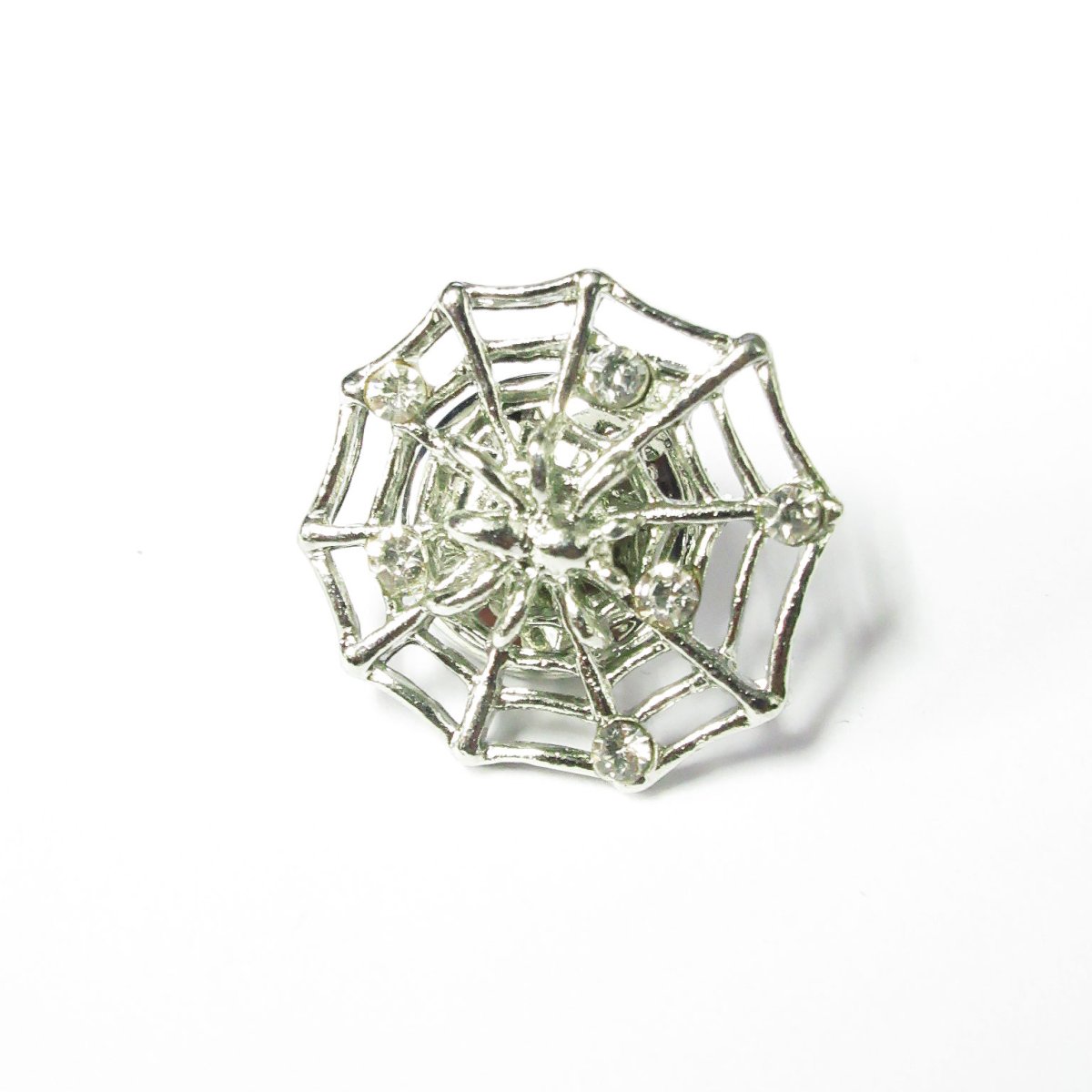 画像1: 【再入荷】パンク ロック系ピンバッジ：スパイダー ウェブ (1)