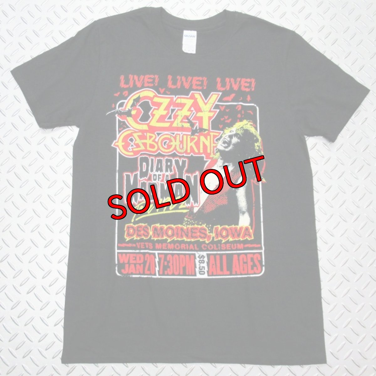 画像1: オフィシャル バンドTシャツ：オジーオズボーン OZZY OSBOURNE Diary of a Madman Tour ブラック (1)