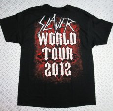 画像2: オフィシャル バンドTシャツ：スレイヤー SLAYER WORLD TOUR 2012 TOUR ブラック (2)