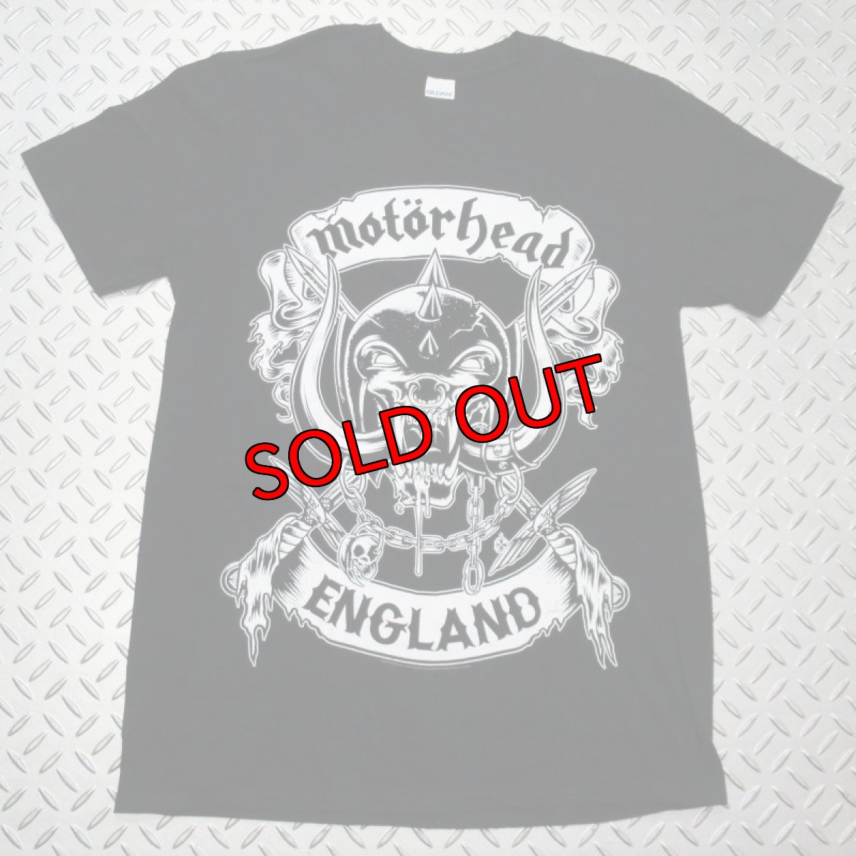 画像1: 【再入荷】オフィシャル バンドTシャツ：モーターヘッド MOTORHEAD CROSSED SWORDS ENGLAND CREST ブラック (1)