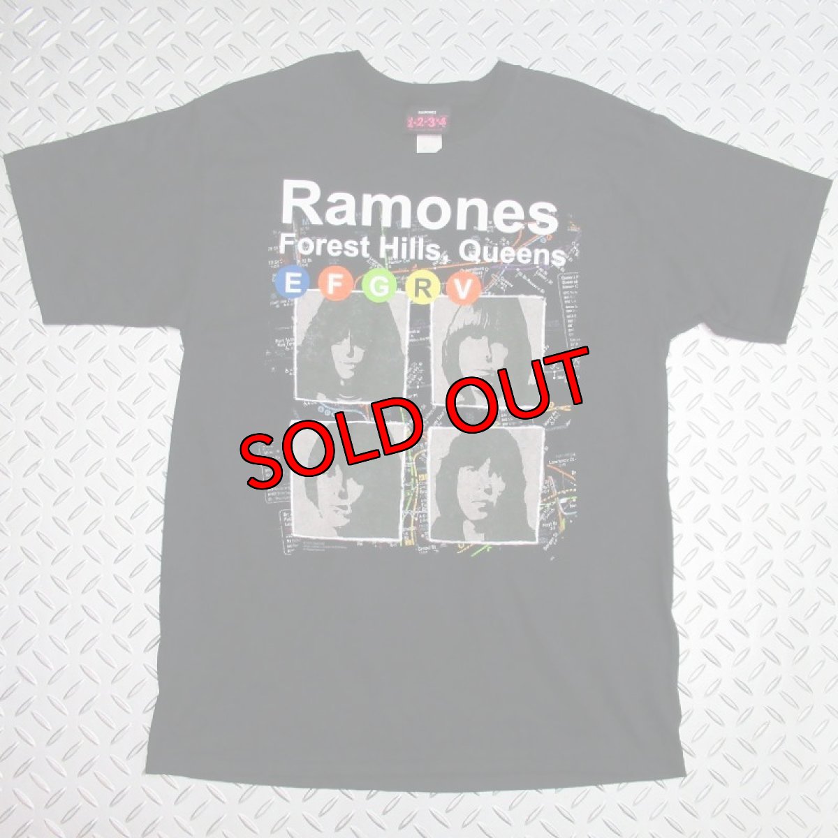 画像1: オフィシャル バンドTシャツ：ラモーンズ RAMONES MAP ブラック (1)