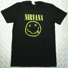 画像1: 【再入荷】オフィシャル バンドTシャツ：NIRVANA Flower Sniffin ブラック (1)