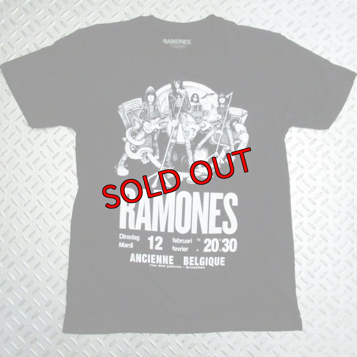 画像1: 【再入荷】オフィシャル バンドTシャツ：ラモーンズ RAMONES Belgique ブラック (1)