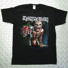 画像1: オフィシャル バンドTシャツ：アイアンメイデン IRON MAIDEN BOOK OF SOULS EUROPEAN TOUR 2016 ブラック (1)