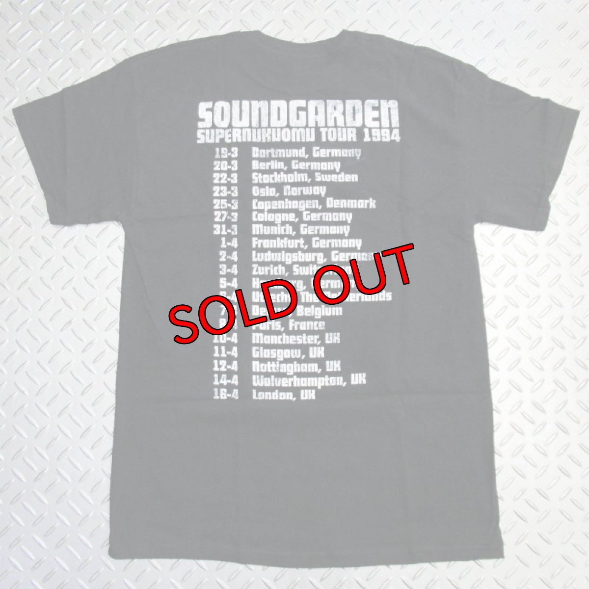 画像2: 【再入荷】オフィシャル バンドTシャツ：サウンドガーデン SOUNDGARDEN Superunknown Tour 1994 ブラック (2)