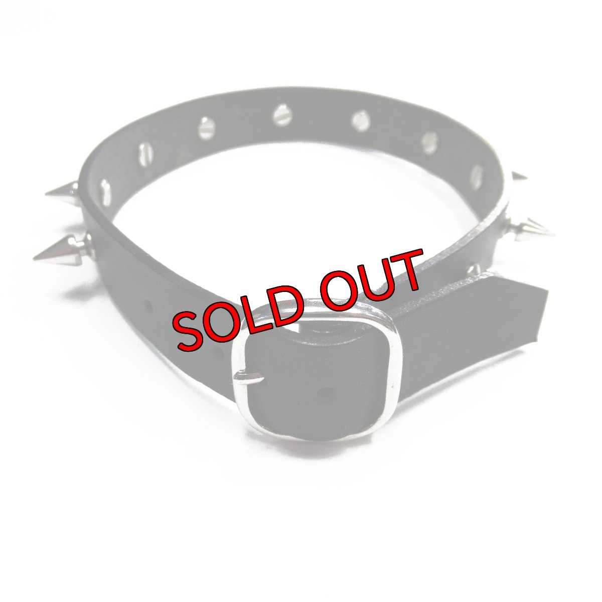 画像3: パンク ロック系 本革 レザー 14.5mm ロンドン鋲 チョーカー ブラック (3)