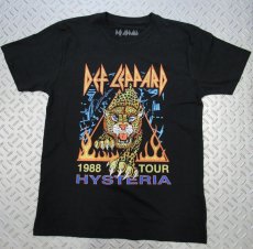 画像1: オフィシャル バンドTシャツ：DEF LEPPARD Hysteria '88 ブラック (1)