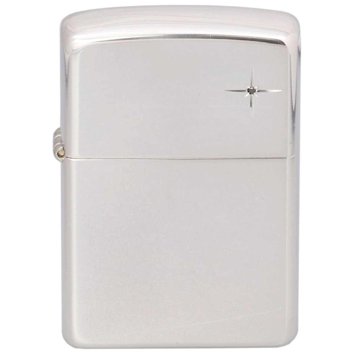 画像1: Zippo ジッポーライター：スターリングシルバー 15-BKDIA 天然石 ブラックダイヤ ミラー仕上げ (1)