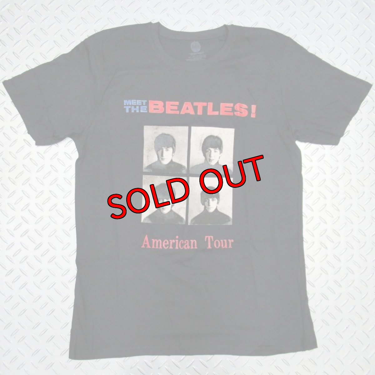 画像1: オフィシャル バンドTシャツ：THE BEATLES AMERICAN TOUR 1964 ブラック (1)