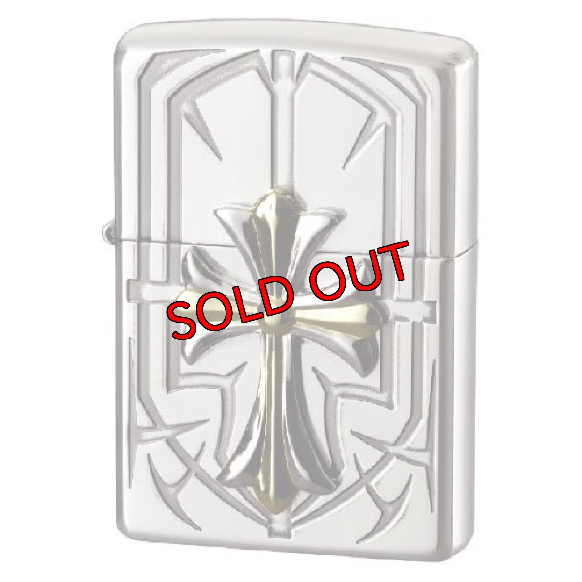 画像1: Zippo ジッポーライター：クロス コンビ メタル2 シルバー 2010年製 (1)