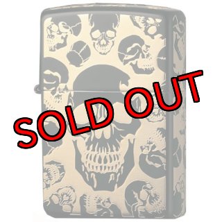 Zippo ジッポーライター：MOSH SKULL マットブラック × ゴールド