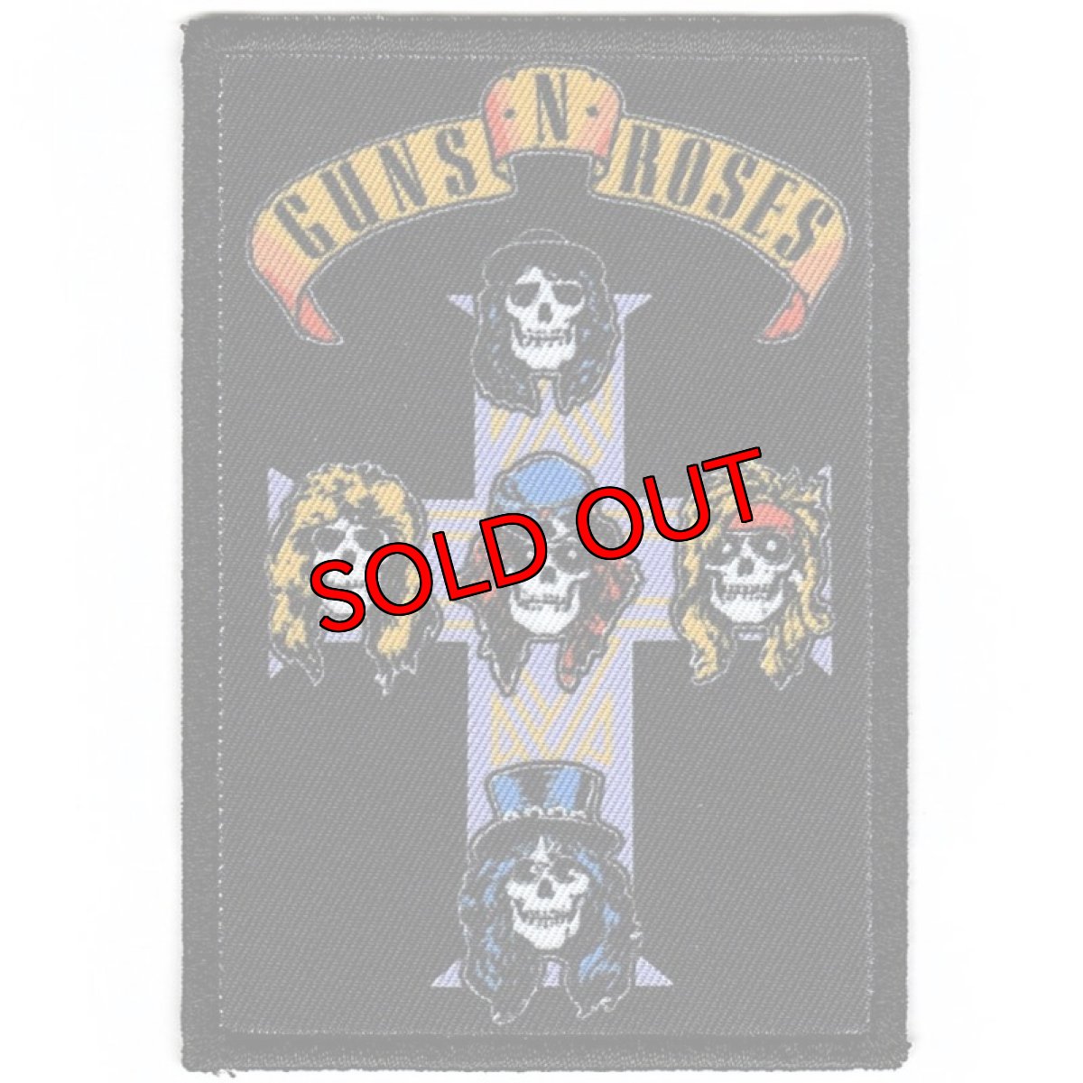 画像1: オフィシャル バンド ワッペン：ガンズアンドローゼス GUNS N' ROSES Nightrain Cross (1)