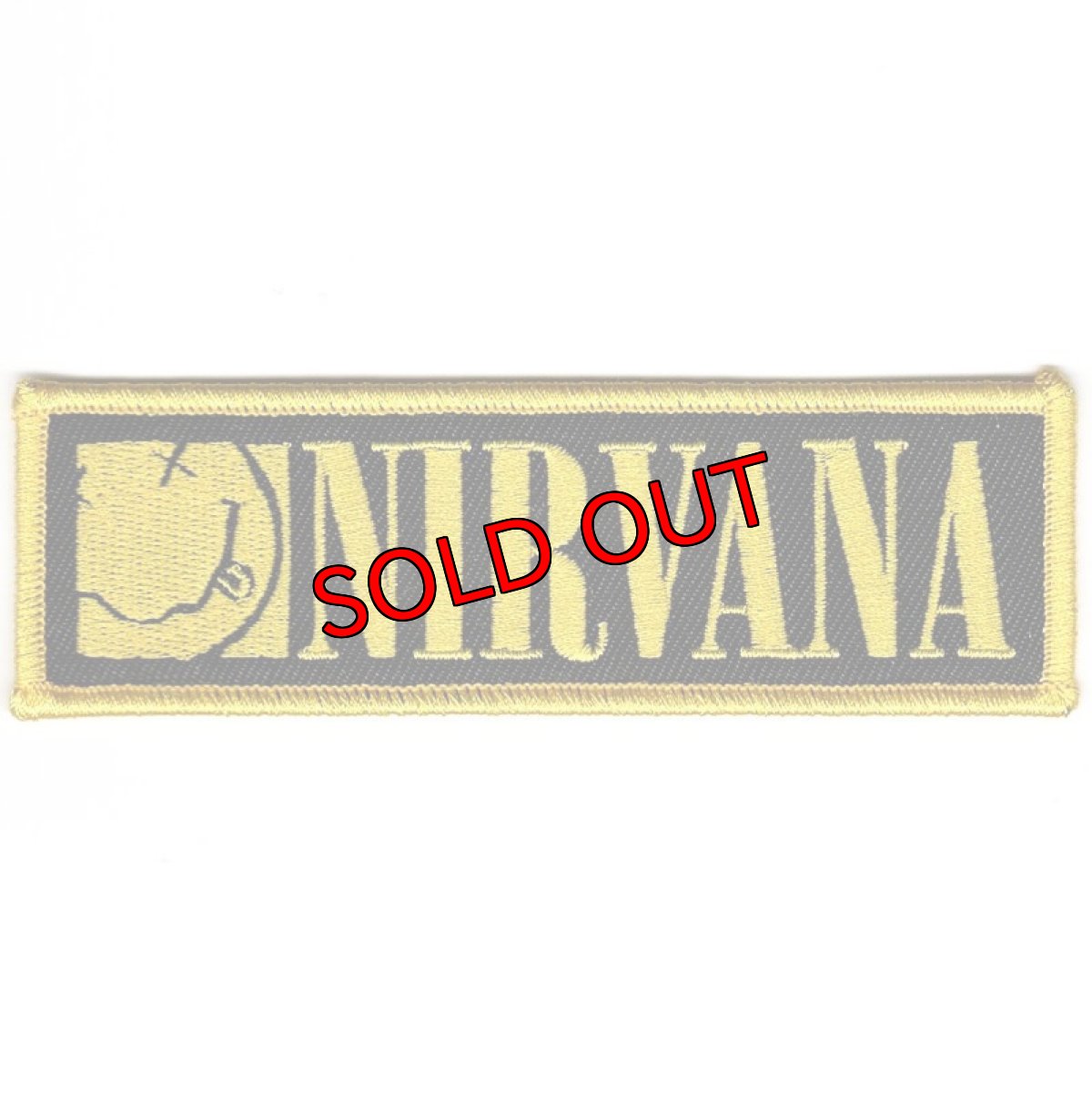 画像1: 【再入荷】オフィシャル バンド ワッペン：ニルヴァーナ NIRVANA Logo & Happy Face (1)
