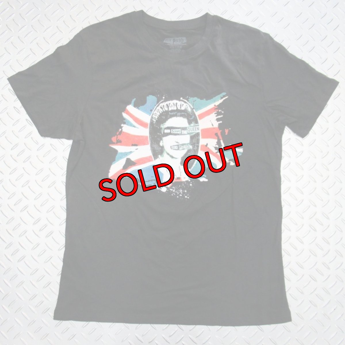画像1: 【再入荷】オフィシャル バンドTシャツ：セックスピストルズ SEX PISTOLS God Save The Queen Flag ブラック (1)