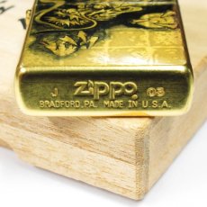 画像7: 【デッドストック】Zippoジッポーライター：純金箔貼り 墨絵龍 2003年製 (7)