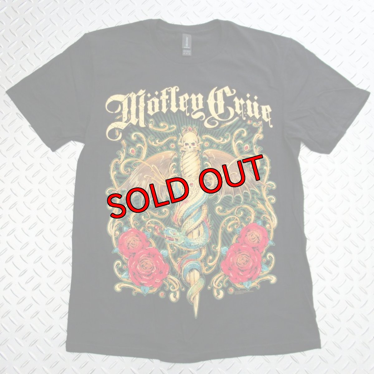 画像1: オフィシャル バンドTシャツ：モトリークルー MOTLEY CRUE Exquisite Dagger ブラック (1)