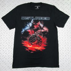 画像1: オフィシャル バンドTシャツ：DISTURBED European Tour '23 Medallion ブラック (1)