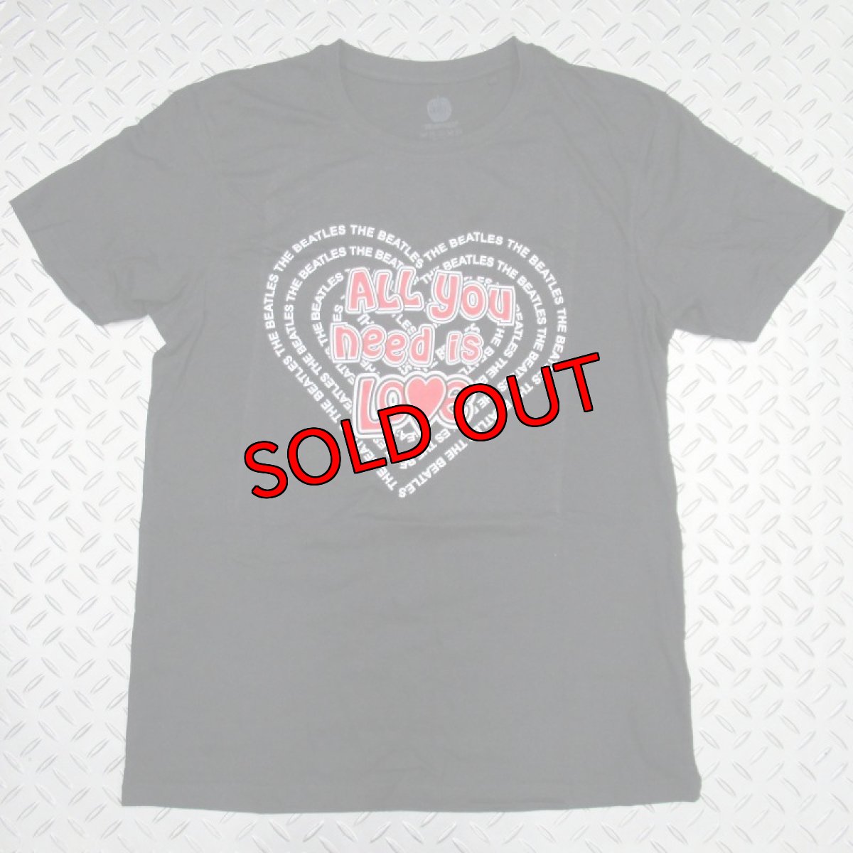 画像1: オフィシャル バンドTシャツ：ビートルズ THE BEATLES All You Need Is Love Heart ブラック (1)