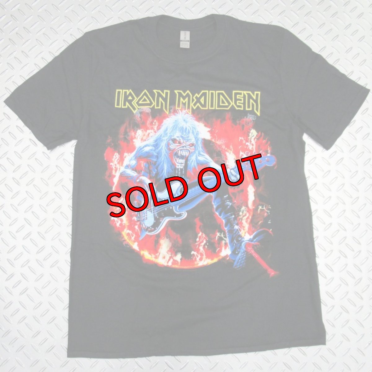 画像1: オフィシャル バンドTシャツ：アイアンメイデン IRON MAIDEN Fear Live Flames ブラック (1)