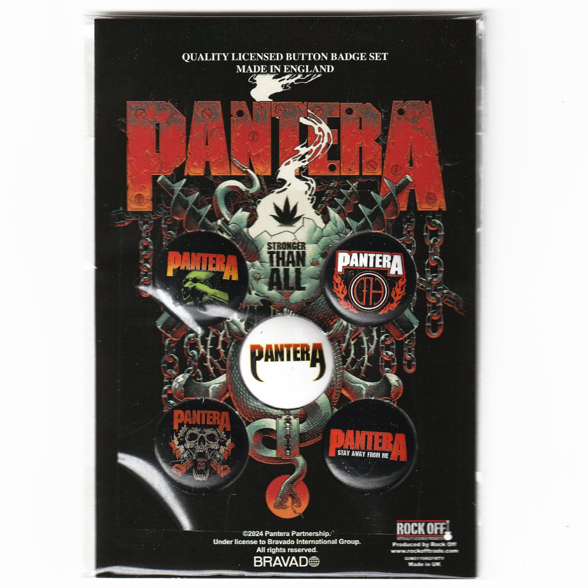 画像1: 【再入荷】オフィシャル バンド缶バッジ：パンテラ PANTERA Stay Away 5個セット (1)