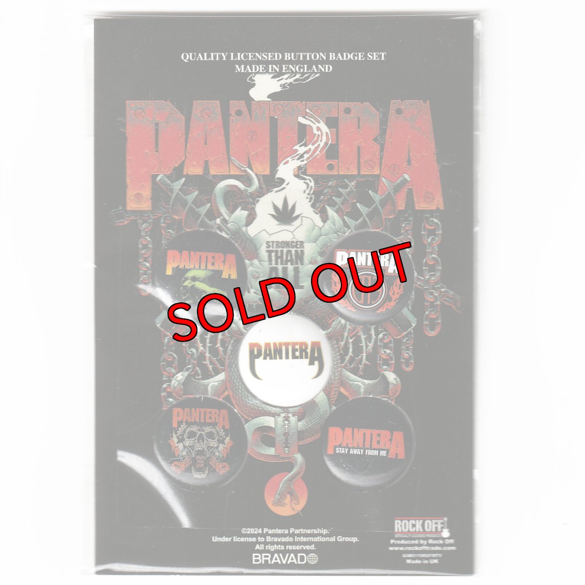 画像1: オフィシャル バンド缶バッジ：パンテラ PANTERA Stay Away 5個セット (1)