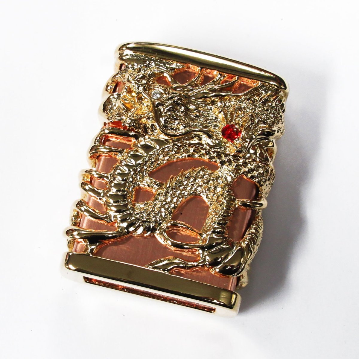 画像1: Zippo ジッポーライター：フルメタルジャケット 天龍 ドラゴン ゴールド (1)