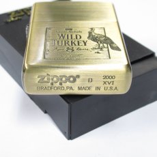 画像4: 【デッドストック】Zippoジッポーライター：ワイルドターキー Aged 8 years ブラス 真鍮 2000年製 (4)