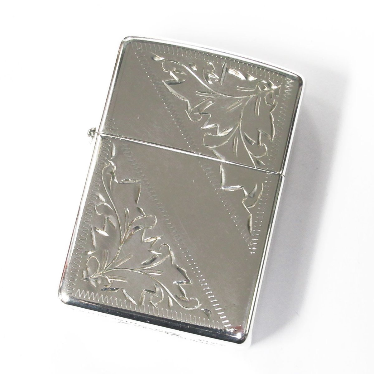 画像1: 【ユーズド】Zippo ジッポーライター：スターリングシルバー 両面 手彫り アラベスク 2013年製 (1)