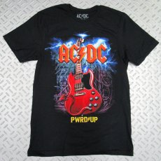 画像1: オフィシャル バンドTシャツ：AC/DC Guitar PWR-UP EU Tour '24 ブラック (1)