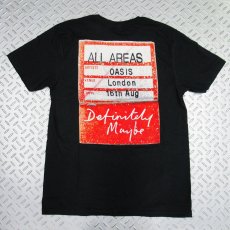 画像2: オフィシャル バンドTシャツ：オアシス OASIS Definitely Maybe AAA Pass ブラック (2)