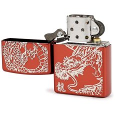 画像2: Zippo ジッポーライター：レッド ドラゴン 片面加工 イオンコーティング (2)