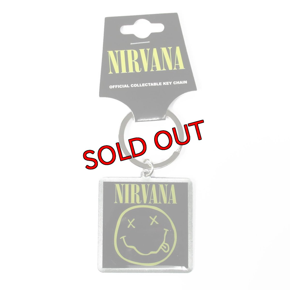 画像1: 【再入荷】オフィシャル バンドキーホルダー：ニルヴァーナ NIRVANA Happy Face Photo Print (1)