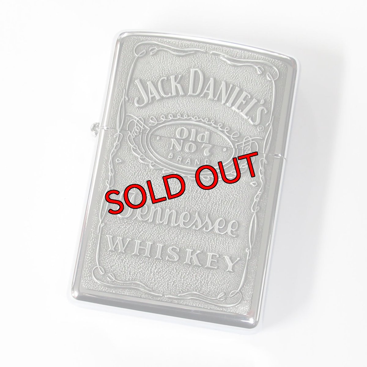 画像1: Zippo ジッポーライター：ジャックダニエル メタルプレート クローム ポリッシュ 2005年製 (1)