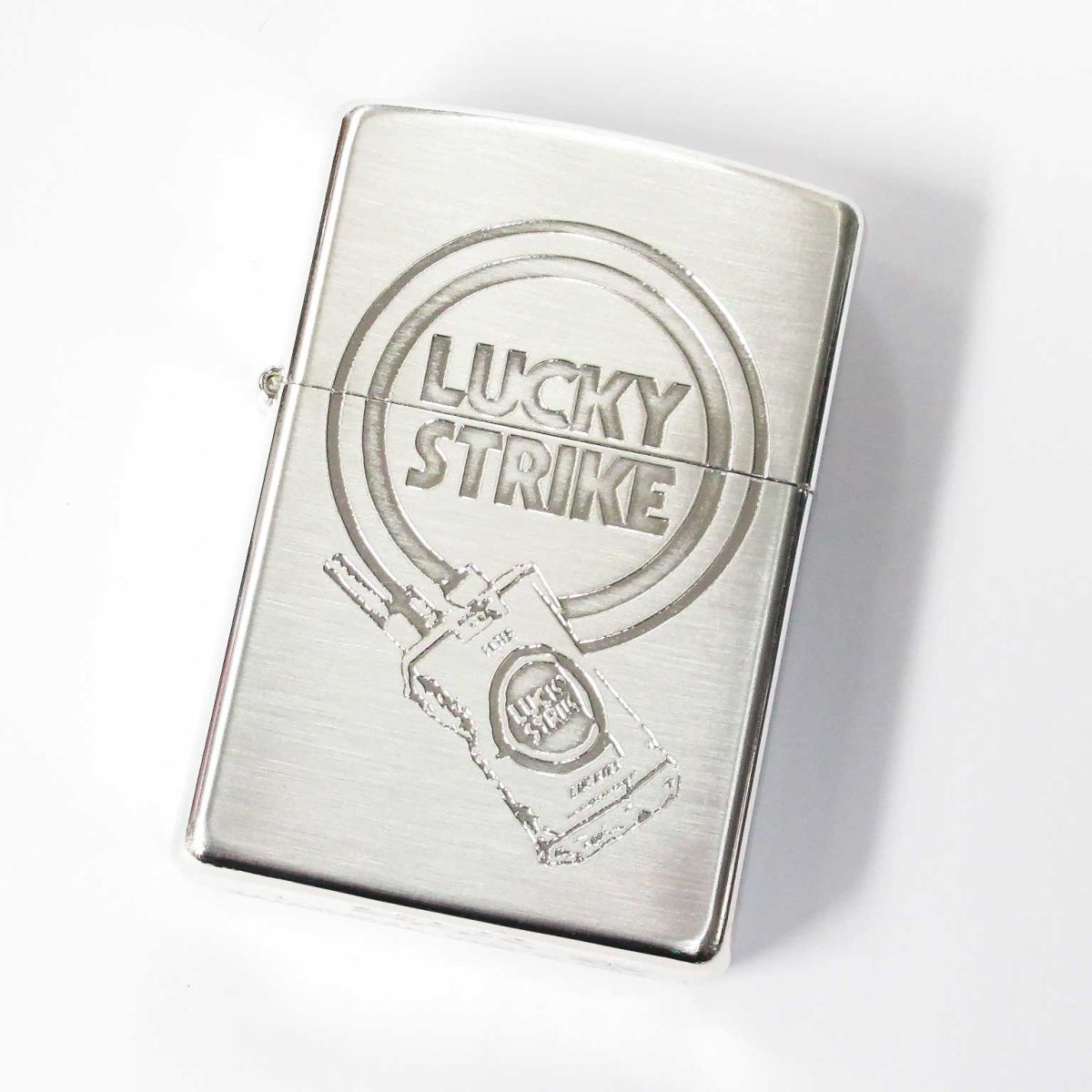 画像1: Zippo ジッポーライター：ラッキーストライク 1998年製 シルバー 銀 (1)