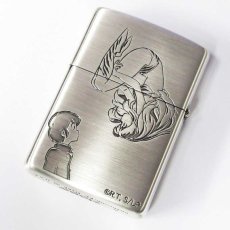 画像2: 【再入荷】Zippo ジッポーライター：うる星やつら A柄 ラム & あたる 銀サテン古美 (2)