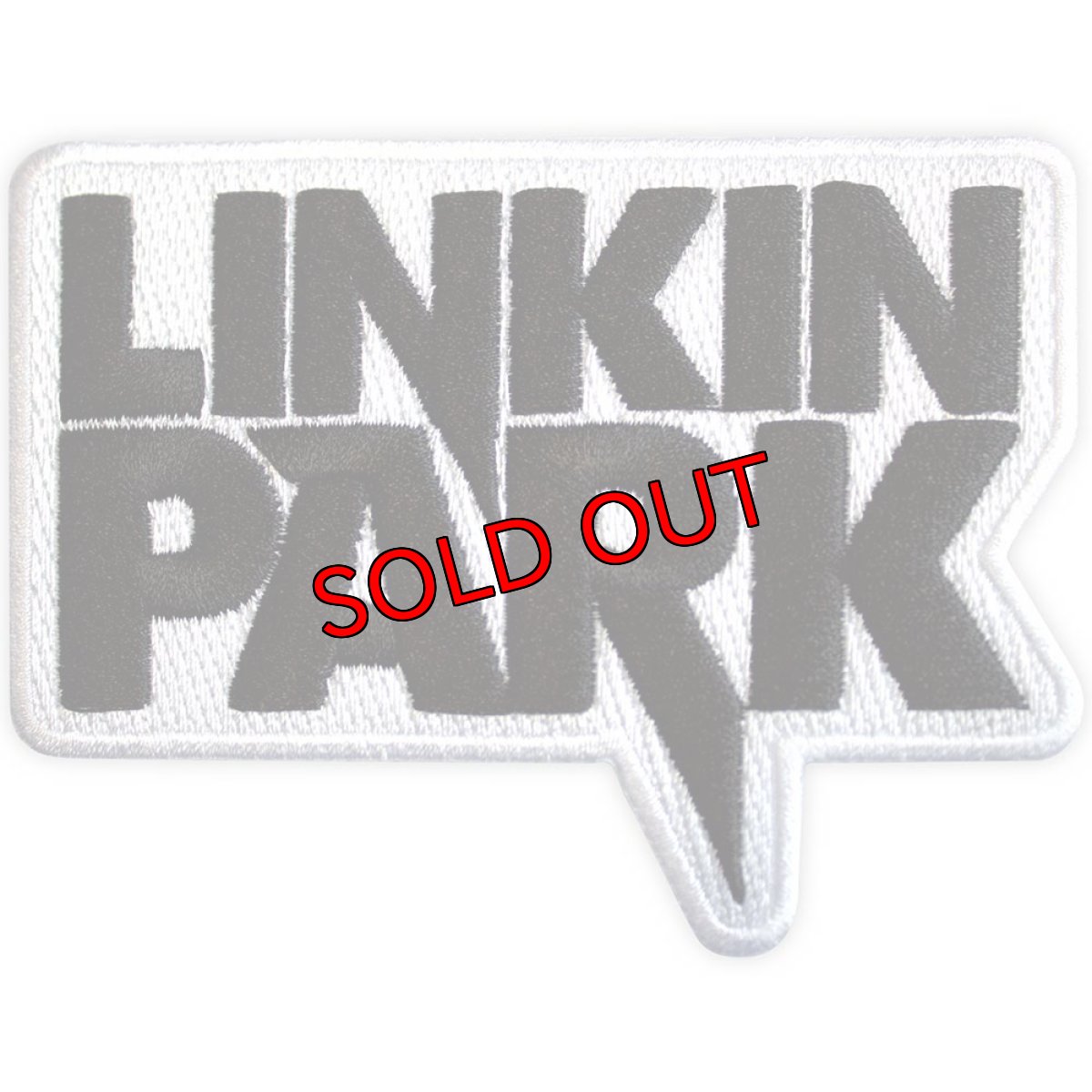 画像1: オフィシャル バンド ワッペン：リンキンパーク LINKIN PARK Black Logo (White) (1)