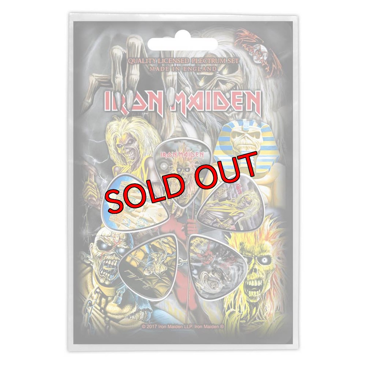 画像1: 【再入荷】オフィシャル バンドギターピック：アイアンメイデン IRON MAIDEN Early Albums 5枚セット (1)