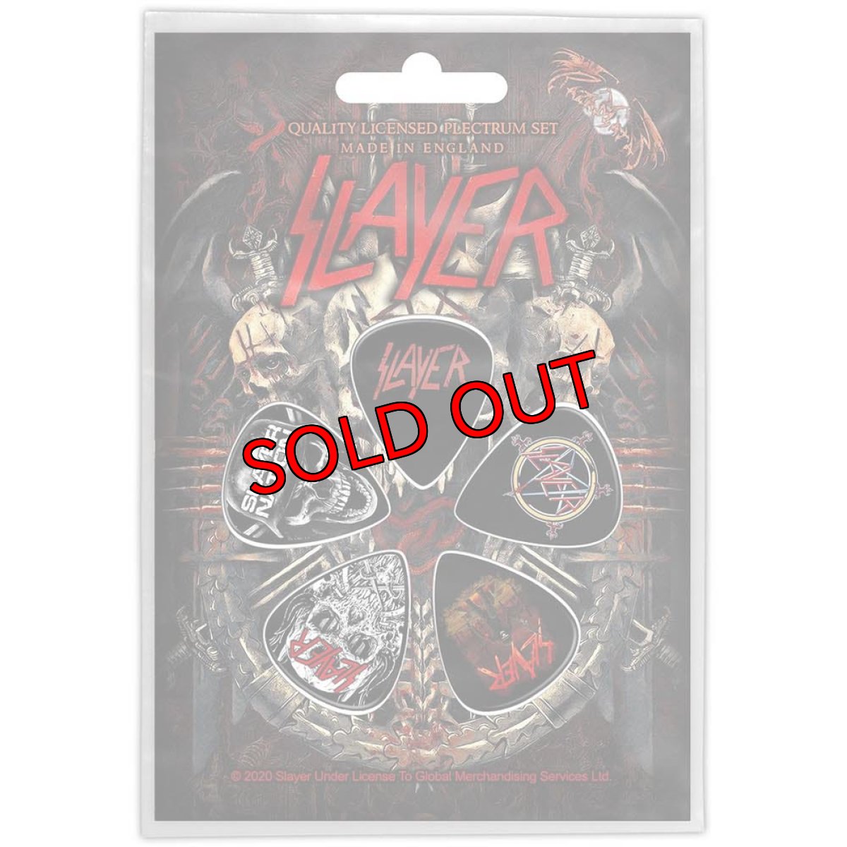 画像1: 【再入荷】オフィシャル バンドギターピック：スレイヤー SLAYER Demonic 5枚セット (1)