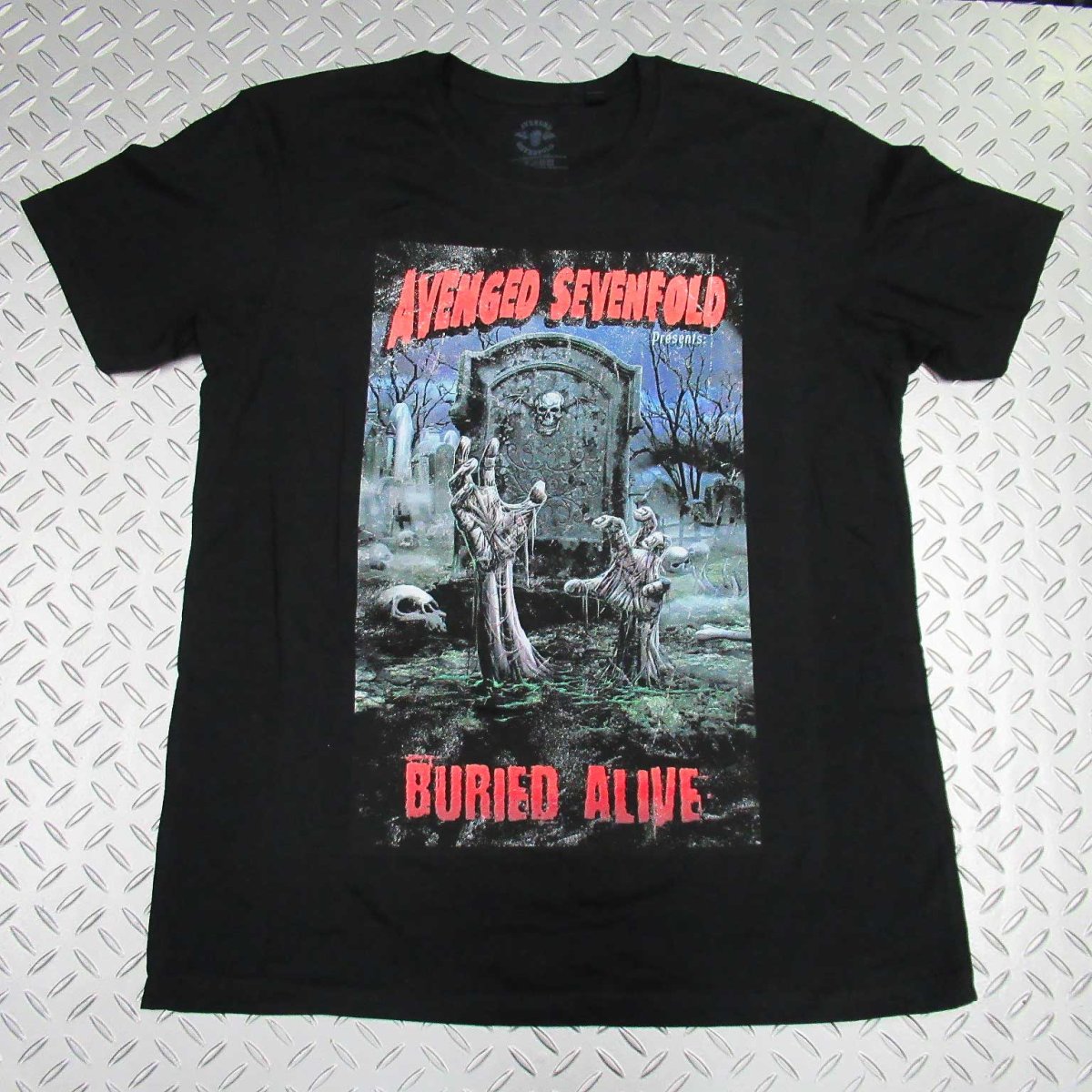 画像1: 【再入荷】オフィシャル バンドTシャツ：アヴェンジドセヴンフォールド AVENGED SEVENFOLD Buried Alive Tour 2012 ブラック (1)