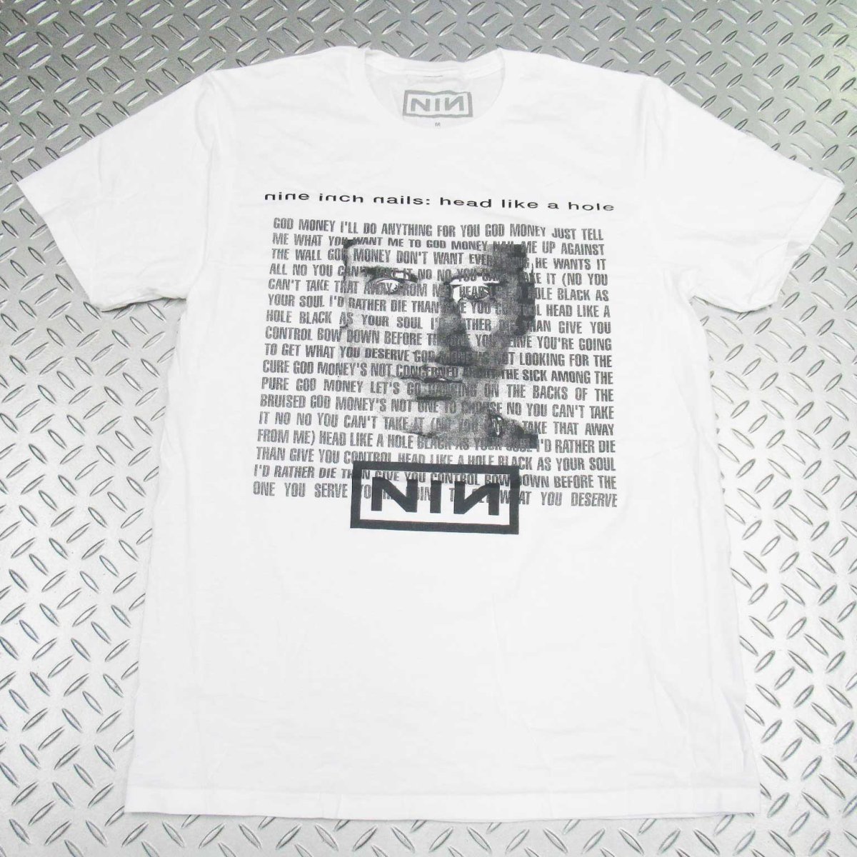 画像1: 【再入荷】オフィシャル バンドTシャツ：ナインインチネイルズ NINE INCH NAILS Head Like A Hole ホワイト (1)