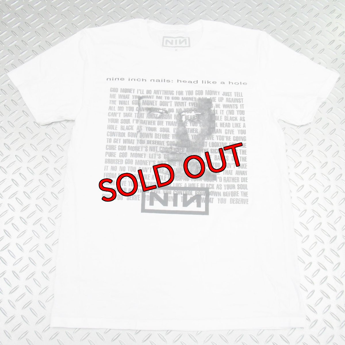 画像1: オフィシャル バンドTシャツ：ナインインチネイルズ NINE INCH NAILS Head Like A Hole ホワイト (1)