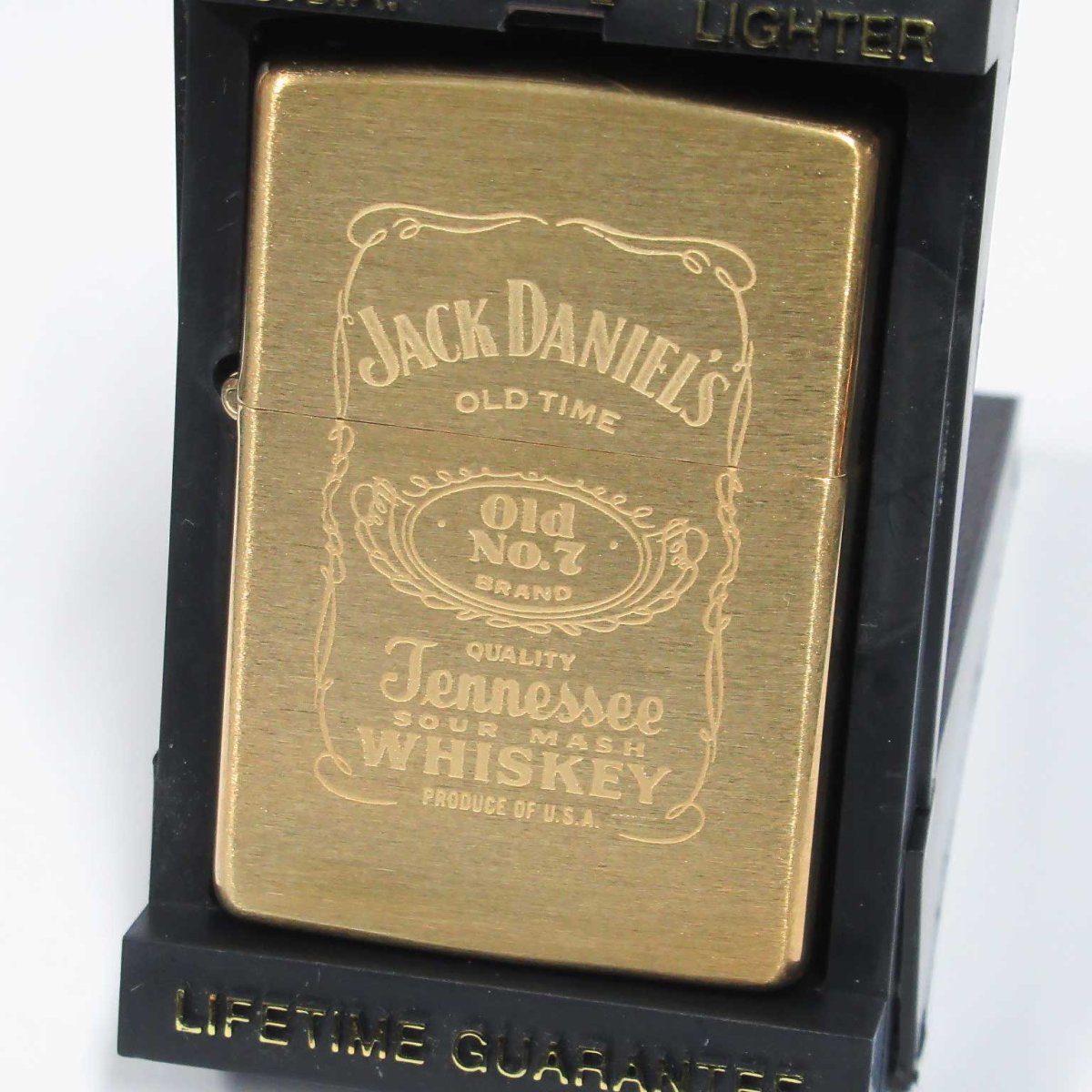 画像1: Zippo ジッポーライター：ジャックダニエル ブラス サテーナ 1997年製 (1)