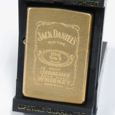 画像1: Zippo ジッポーライター：ジャックダニエル ブラス サテーナ 1997年製 (1)