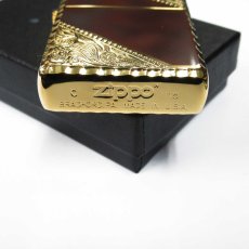 画像4: Zippo ジッポーライター：クラシック スタイル 2GNW-BW ゴールド ブラウン (4)