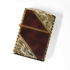 画像1: Zippo ジッポーライター：クラシック スタイル 2GNW-BW ゴールド ブラウン (1)
