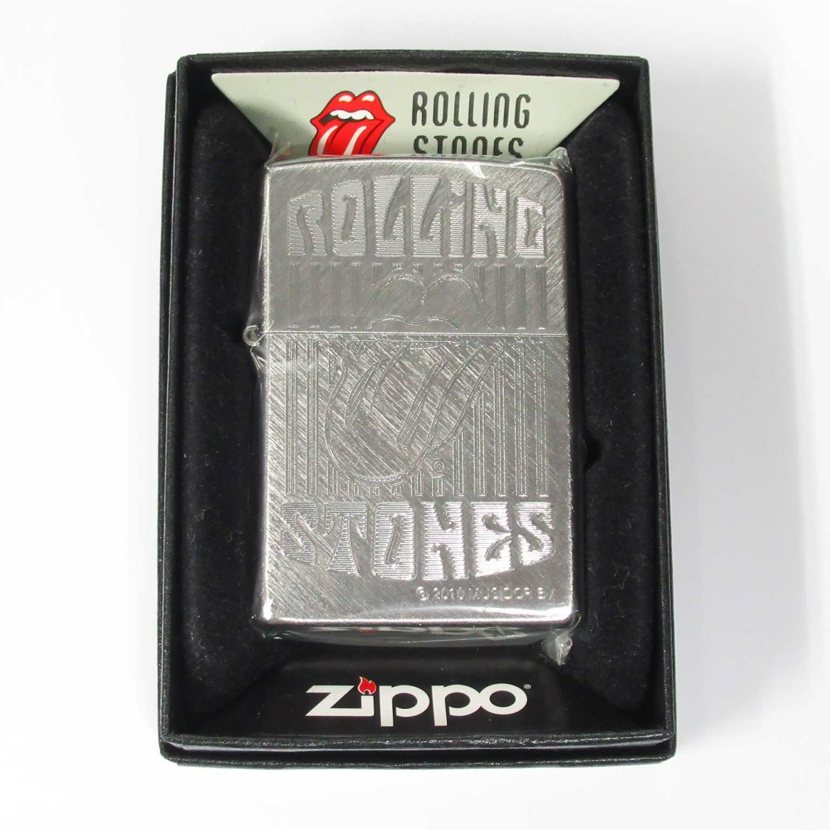 画像1: Zippo ジッポーライター：ローリングストーンズ ROLLING STONES 2013年製 ヘリンボーンスウィープ (1)