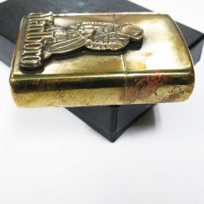 画像4: 【ユーズド】Zippo ジッポーライター：マルボロ カウボーイ メタル ブラス 真鍮 2003年製 (4)